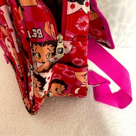 Betty Boop Backpack Purse 13" Carry Red Tote Bag Birthday, School Unique EUC - Picture 7 of 13